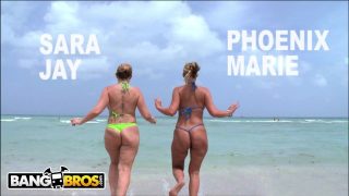 PAWG stars Sara Jay and Phoenix Marie get their big asses hammered