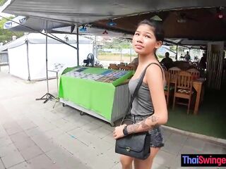 Real amateur Thai teen cutie drilled after lunch by temp BF