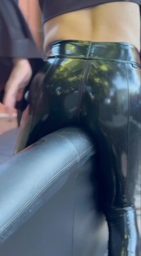 Outdoor latex ass Transgirl
