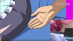 Reacting Touch the maid in the living room and she gets horny - Hentai Saki Play