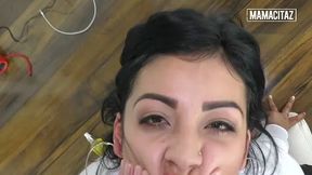 Sloppy Blowjob With Spit Dripping Down Cock