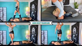 Rapture's Hard Boot Trampling - Goddess Rapture Gives a Painful Foot Domination, Trampling, and Face Standing Session - She Starts with Her Hard Soled Ugg Boots, Then Socks, Then Bare Feet - UltraHD (WMV)