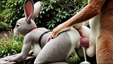 Furry Zootopia: Judy Hopps and Nick Wilde - Сunning Fox Fucks Bunny after work