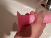 Preparing my dildo for my first time anal in years.....