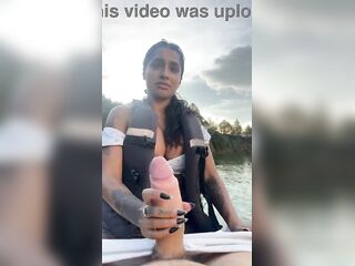 BAWDY PLAYING ON THE JETSKY- YASMINA KHAN