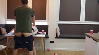 Sharing Girlfriend.She Takes Two Cocks After College Party