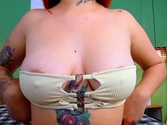 Great Big Boobs On Masturbating Redhead