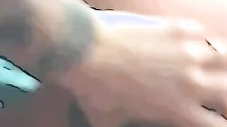 My gf fucks my bubble but with huge ebony sex toy