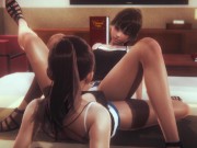Asian Campus Lesbian Up Skirt Tribbing