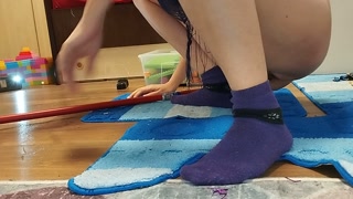 Sexy stepmom does housework naked. Hot hairy latin pussy, big tits, big ass. Hairy brunette pussy, b