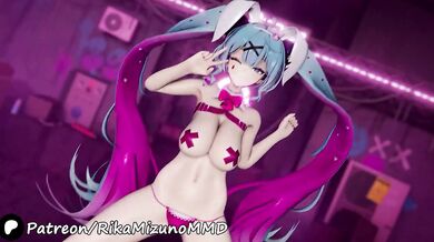 Dynamic Swing dance - Hatsune Miku (Rabbit Hole Cosplay) | 3D Vocaloid MMD R-18