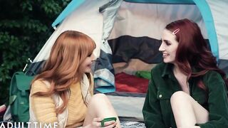 ADULT TIME - Dyke Camping Trip Tribbing with Lacy Lennon and Aria Carson