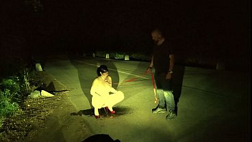 Extreme Street Pissing in the Mouth and Sperm