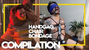 Compilation - Handgag + Chair Bondage (1080p) Gay Bondage - Gay Domination - Tape Bondage - Gut Punching - Ropes - Wind Vibration - Massage - BDSM