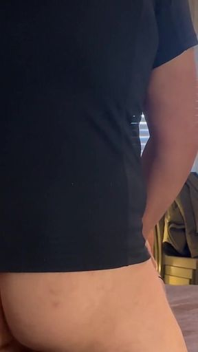 Striptease and Pantyhose Change. Hard Fucking in Ripped Dark Pantyhose