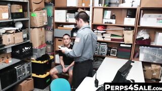 Perps4Sale.com - Twink bearded gay guard makes hunk suspect suck his cock