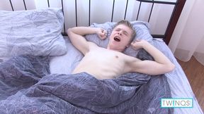 Horny Blonde James T Strokes His Big Dick And Pokes His Ass!