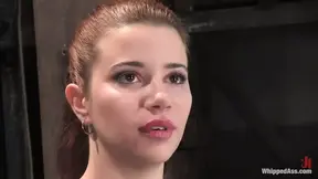 Helpless beauty gets her ass whipped and pussy eaten