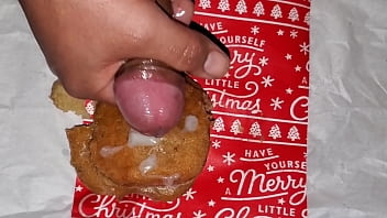 Holliday cumming on my sweet coffee cake.