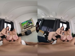 Sexy brunette teen threesomed