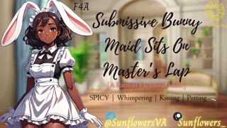 F4A [SPICY] Submissive Bunny Maid Sits On Master’s Lap