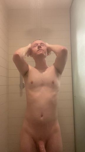 Twink exposing himself in the shower