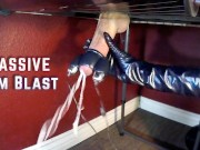 Milking Table Vibrator Edging HUGE Cumshot