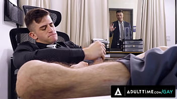 ADULT TIME - Trevor Brooks&#039_ Gay Boss Jordan Starr CAUGHT Him Jerking Off In The Office!