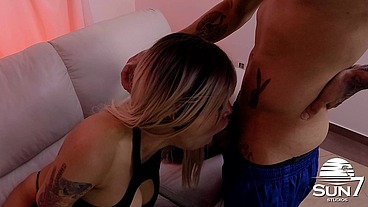 Horny little witch asked to take it in the ass without a condom... Amateur gopro recording