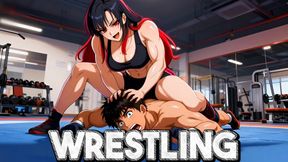 Femdom Mixed Wrestling - Rika Keeps You Pinned And Helpless On The Mat