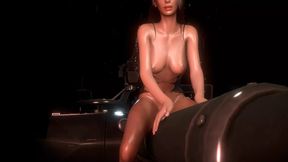 Sexy MILF rides huge dildo with big points