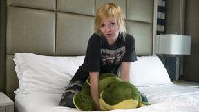 ”Lusty Alexa Crush Grinds Her Beaver Against Soft Plushy Toy”