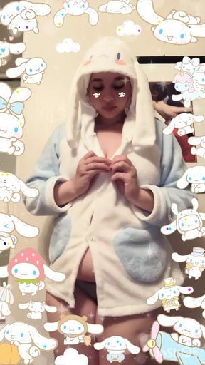 Cinnamonroll girl plays with her boobies Vanilla Ardalan