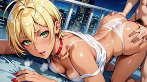 ikumi mito gave herself to soma yukihira on the  roof of the world  in an ai-generated porn adaptation of *shokugeki no soma