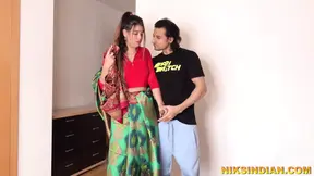 Beautiful Big Ass Indian Teen Maid girl in Saree fucked by her Saheb