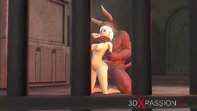Minotaur fucks hard a 3d teen in the battle arena