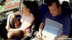 Hottie Needs A Ride But Gets A Doggy Style Orgasm In Car