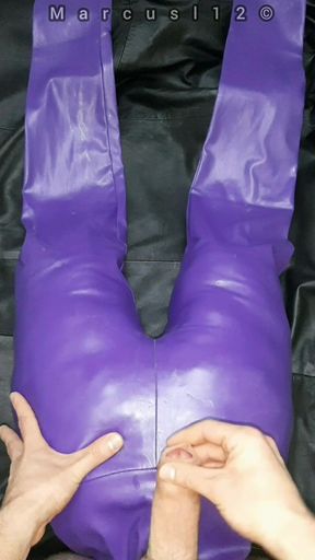 Making Him Explode All Over My Ass In Sexy Leather Leggins P1