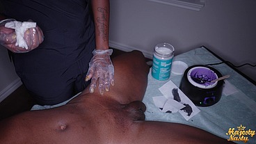 Ebony Wax Lady milks customer