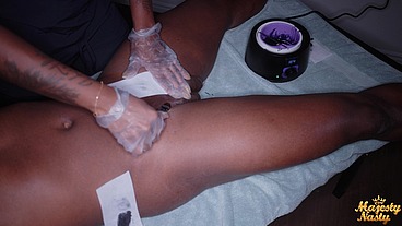 Ebony Wax Lady milks customer