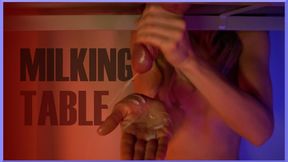 Milking Table Play - Hard Cock Slaps, Huge Load Palm and 7min Post Orgasm