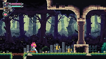 Ghostly femdom rides her captive in a pixelated game