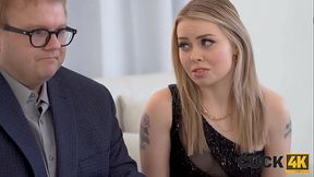 Cuckold husband watches his wife get fucked