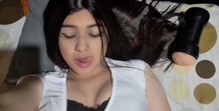 Horny Girl Masturbates with Her Sex Toy, real Homemade