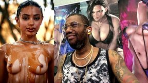 sticky petite teen covered in honey and cock teasing you, ai generated