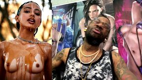 sticky petite teen covered in honey and cock teasing you, ai generated