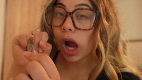 Giantess Stepsister Face Fetish She Makes Grimaces Ahegao Faces and Silly Expressions for Her Tiny Stepbrother While He