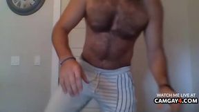 older dude stroking off