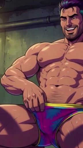 Ai Muscular Men Mechanic Garage
