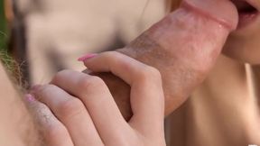 Redhead girl shot bikini, showed great milking and fucked in the yard...